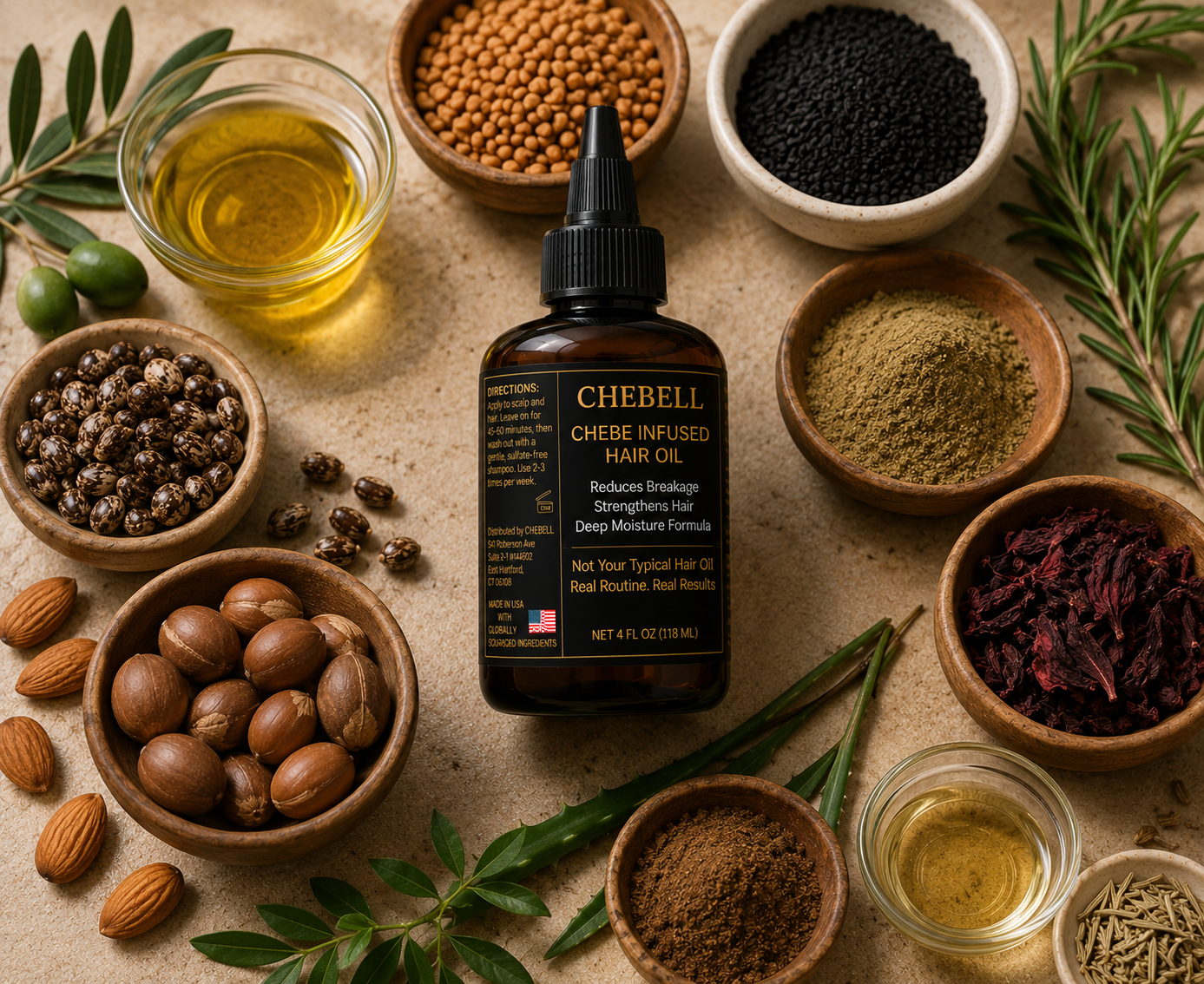 CHEBELL Chebe Infused Hair Oil – Deep Moisture Formula for Dry, Damaged & Breaking Hair